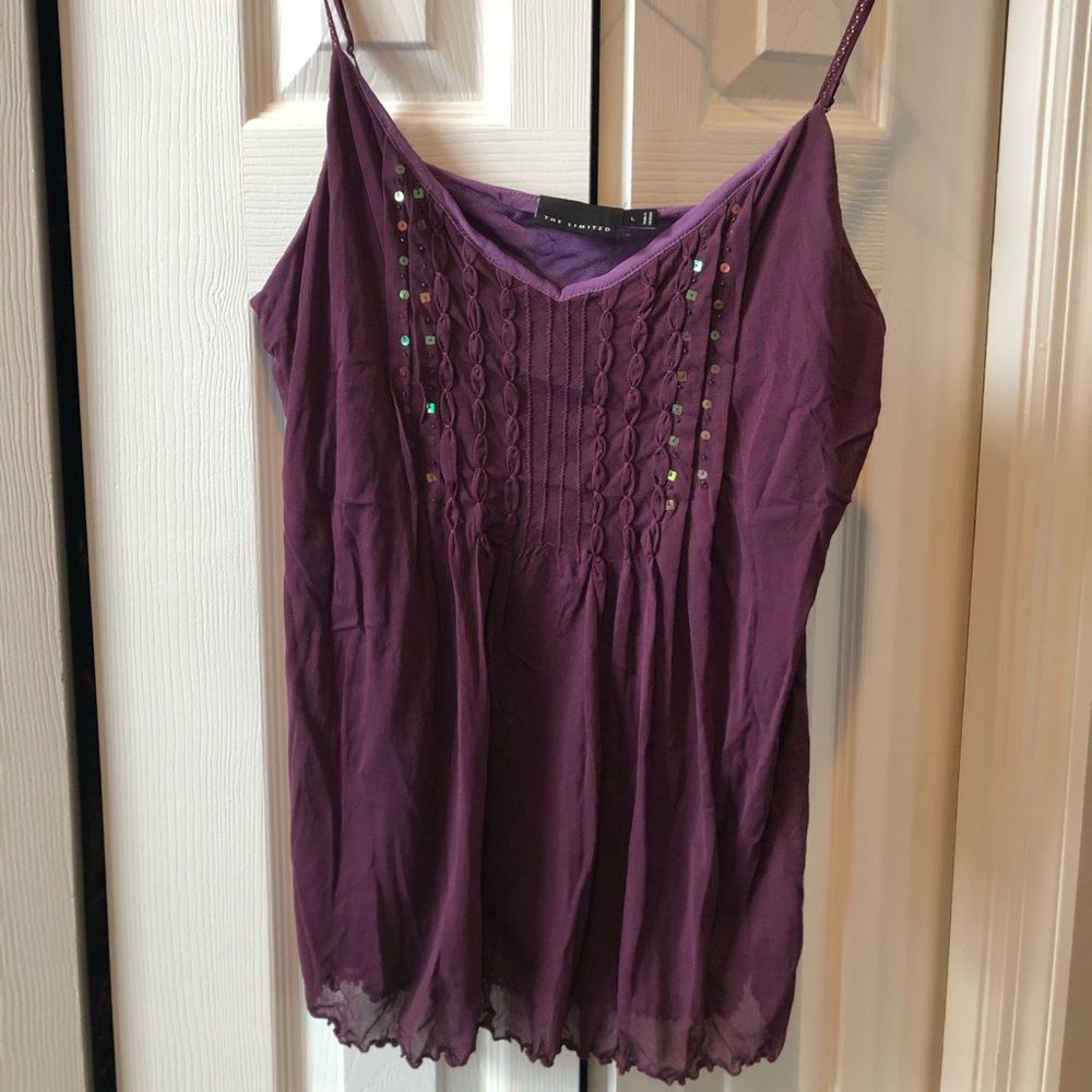 Y2K The Limited size large purple mesh tank top